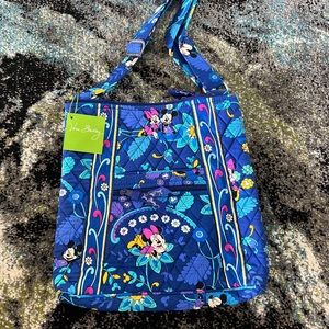 NWT Vera Bradley Crossbody Hipster Disney Dreaming Of Mickey Mouse Minnie Blue
